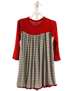 KICKEE PANTS  RED KNIT STRIPED  DRESS