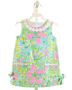 LILLY PULITZER  GREEN  FLORAL PRINTED DESIGN DRESS