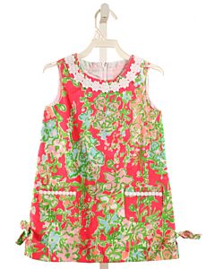 LILLY PULITZER  HOT PINK  FLORAL PRINTED DESIGN DRESS