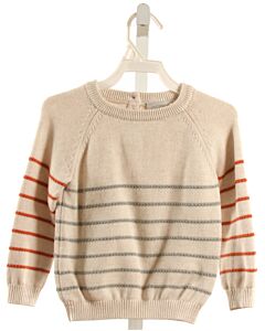 MORI  CREAM  STRIPED  SWEATER