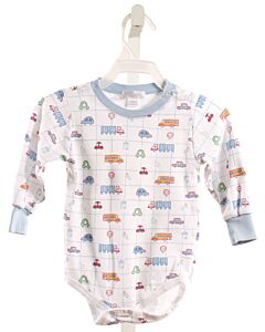 KISSY KISSY  BLUE   PRINTED DESIGN KNIT LS SHIRT