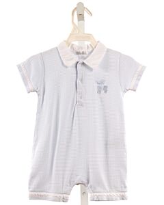 KISSY KISSY  BLUE KNIT CHECK  SHORTALL