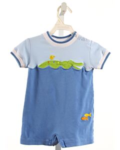 FLORENCE EISEMAN  BLUE KNIT   SHORTALL