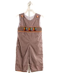 SMOCKINGBIRD'S  BROWN  GINGHAM SMOCKED LONGALL