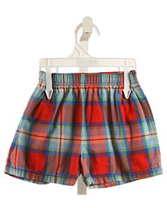 CLASSIC WHIMSY  RED  PLAID  SHORTS