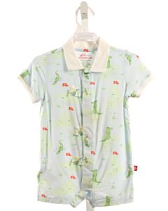 MAGNETIC ME  GREEN  PRINT  KNIT ROMPER