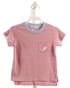 THE BEAUFORT BONNET COMPANY  PINK KNIT STRIPED  T-SHIRT