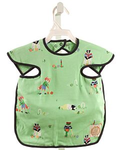 THE BEAUFORT BONNET COMPANY  GREEN   PRINTED DESIGN BIB
