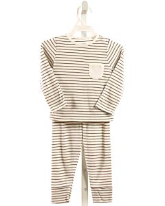 MORI  WHITE KNIT STRIPED  2-PIECE OUTFIT