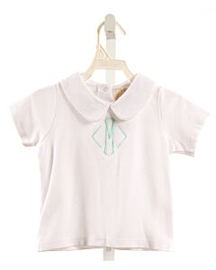 THE BEAUFORT BONNET COMPANY  WHITE   EMBROIDERED KNIT SS SHIRT