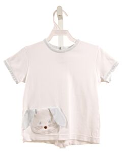LULLABY SET  WHITE   APPLIQUED KNIT SS SHIRT