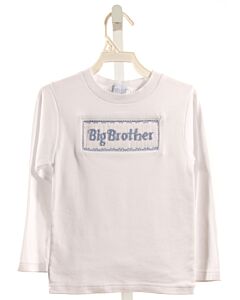 VIVE LA FETE  WHITE   SMOCKED KNIT LS SHIRT