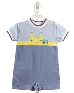 FLORENCE EISEMAN  BLUE PIQUE  APPLIQUED SHORTALL