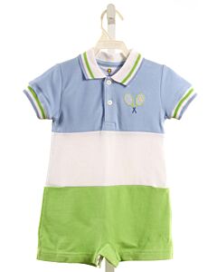 FLORENCE EISEMAN  MULTI-COLOR PIQUE  EMBROIDERED SHORTALL