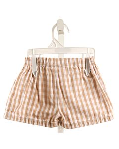 CECIL & LOU  BROWN  GINGHAM  SHORTS