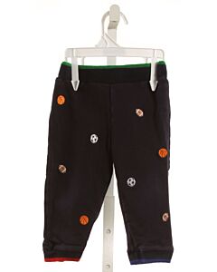 FLORENCE EISEMAN  NAVY   EMBROIDERED PANTS