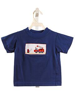 VELANI  BLUE   SMOCKED T-SHIRT