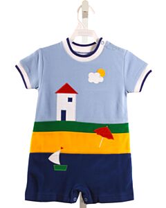 FLORENCE EISEMAN  MULTI-COLOR PIQUE  APPLIQUED KNIT SHORTALL