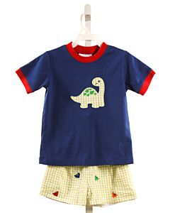 ZUCCINI  NAVY   APPLIQUED 2-PIECE OUTFIT