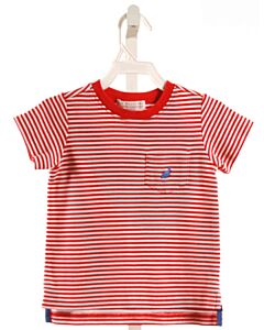 THE BEAUFORT BONNET COMPANY  RED  STRIPED  KNIT SS SHIRT