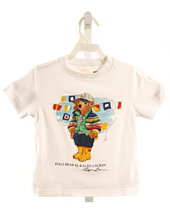 POLO BY RALPH LAUREN  WHITE   PRINTED DESIGN KNIT SS SHIRT