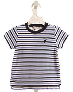 THE BEAUFORT BONNET COMPANY  BLUE  STRIPED  KNIT SS SHIRT