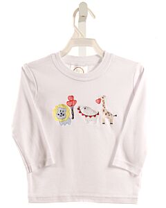 BLANKS BOUTIQUE  WHITE   EMBROIDERED KNIT LS SHIRT