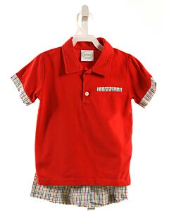 GRACE & JAMES  RED PIQUE PLAID  2-PIECE OUTFIT
