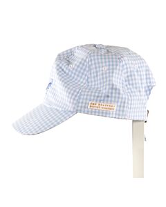 THE BEAUFORT BONNET COMPANY  LT BLUE  GINGHAM  HAT