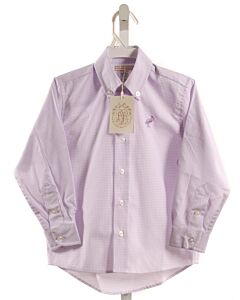 THE BEAUFORT BONNET COMPANY  LAVENDER  CHECK  DRESS SHIRT