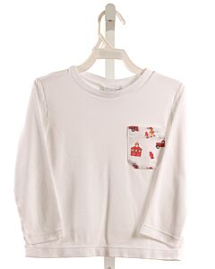 JAMES & LOTTIE  WHITE   PRINTED DESIGN KNIT LS SHIRT