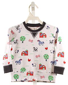 THE BEAUFORT BONNET COMPANY  BLUE   PRINTED DESIGN PULLOVER