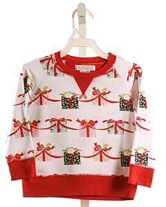 THE BEAUFORT BONNET COMPANY  RED   PRINTED DESIGN PULLOVER