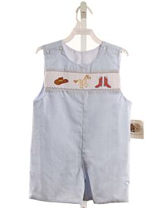 RUTH AND RALPH  BLUE  GINGHAM SMOCKED JON JON