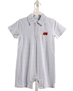 SMOCK CANDY  BLUE  STRIPED  KNIT SHORTALL