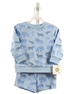 LITTLE ME BLUE PRINTED DESIGN 2-PIECE OUTFIT