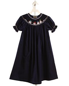ROSALINA  BLUE   SMOCKED DRESS