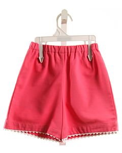 KAYCE HUGHES  PINK PIQUE   SHORTS WITH RIC RAC