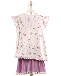 NO TAG  PURPLE KNIT  PRINTED DESIGN 2-PIECE OUTFIT