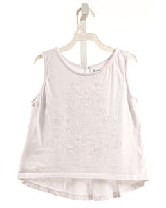 MAYORAL  WHITE  FLORAL EMBROIDERED KNIT TANK