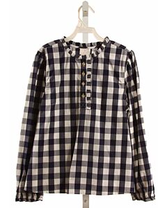 CREWCUTS  NAVY  GINGHAM  SHIRT-LS