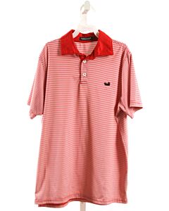 SOUTHERN MARSH  RED  STRIPED  KNIT SS SHIRT