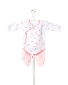 A MOTHERS ARMS PINK LADYBUGS KNIT ONESIE WITH PINK KNIT PANTS