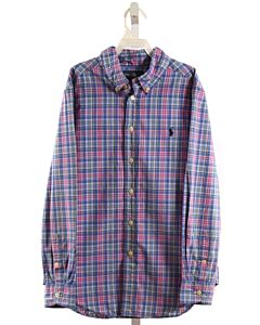 RALPH LAUREN  BLUE  PLAID  DRESS SHIRT