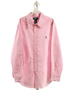 RALPH LAUREN  PINK  GINGHAM  DRESS SHIRT