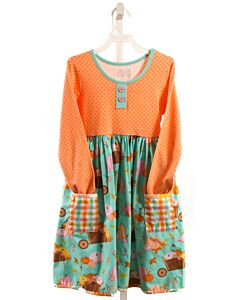 ELEANOR ROSE  ORANGE  PRINT  DRESS