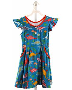 ELEANOR ROSE  BLUE  PRINT  KNIT DRESS