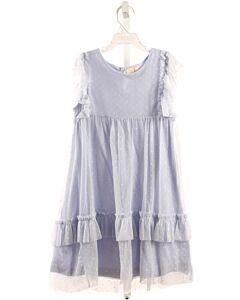 CREAMIE  LT BLUE TULLE POLKA DOT  PARTY DRESS