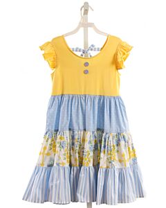 ELEANOR ROSE  LT BLUE  FLORAL PRINTED DESIGN DRESS