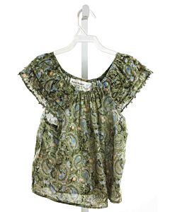 ROBERTA ROLLER RABBIT  GREEN  PAISLEY  SHIRT-SS